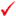red check mark